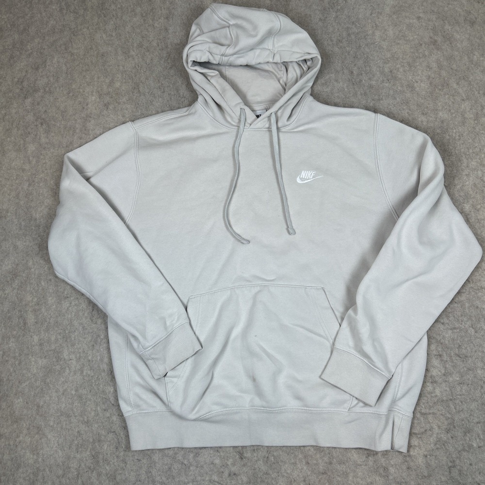 Nike Hoodie Sweatshirt Pullover Light‎ Beige Mens Size Large
